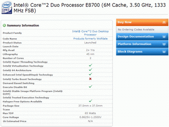 core 2 Duo e8700 